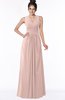 ColsBM Isla Dusty Rose Elegant V-neck Sleeveless Chiffon Floor Length Ruching Bridesmaid Dresses