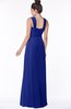 ColsBM Isla Electric Blue Elegant V-neck Sleeveless Chiffon Floor Length Ruching Bridesmaid Dresses