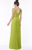 ColsBM Isla Green Oasis Elegant V-neck Sleeveless Chiffon Floor Length Ruching Bridesmaid Dresses