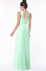 ColsBM Isla Honeydew Elegant V-neck Sleeveless Chiffon Floor Length Ruching Bridesmaid Dresses