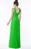 ColsBM Isla Jasmine Green Elegant V-neck Sleeveless Chiffon Floor Length Ruching Bridesmaid Dresses