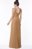 ColsBM Isla Light Brown Elegant V-neck Sleeveless Chiffon Floor Length Ruching Bridesmaid Dresses