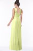 ColsBM Isla Lime Sherbet Elegant V-neck Sleeveless Chiffon Floor Length Ruching Bridesmaid Dresses