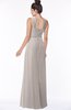 ColsBM Isla Mushroom Elegant V-neck Sleeveless Chiffon Floor Length Ruching Bridesmaid Dresses