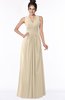 ColsBM Isla Novelle Peach Elegant V-neck Sleeveless Chiffon Floor Length Ruching Bridesmaid Dresses