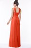 ColsBM Isla Persimmon Elegant V-neck Sleeveless Chiffon Floor Length Ruching Bridesmaid Dresses