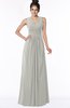ColsBM Isla Platinum Elegant V-neck Sleeveless Chiffon Floor Length Ruching Bridesmaid Dresses