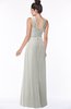 ColsBM Isla Platinum Elegant V-neck Sleeveless Chiffon Floor Length Ruching Bridesmaid Dresses