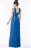 ColsBM Isla Royal Blue Elegant V-neck Sleeveless Chiffon Floor Length Ruching Bridesmaid Dresses