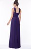 ColsBM Isla Royal Purple Elegant V-neck Sleeveless Chiffon Floor Length Ruching Bridesmaid Dresses