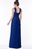 ColsBM Isla Sodalite Blue Elegant V-neck Sleeveless Chiffon Floor Length Ruching Bridesmaid Dresses