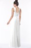 ColsBM Isla White Elegant V-neck Sleeveless Chiffon Floor Length Ruching Bridesmaid Dresses