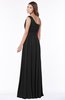 ColsBM Adeline Black Gorgeous A-line One Shoulder Zip up Floor Length Pleated Bridesmaid Dresses