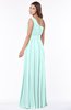 ColsBM Adeline Blue Glass Gorgeous A-line One Shoulder Zip up Floor Length Pleated Bridesmaid Dresses