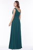 ColsBM Adeline Blue Green Gorgeous A-line One Shoulder Zip up Floor Length Pleated Bridesmaid Dresses