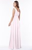 ColsBM Adeline Blush Gorgeous A-line One Shoulder Zip up Floor Length Pleated Bridesmaid Dresses