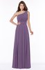 ColsBM Adeline Chinese Violet Gorgeous A-line One Shoulder Zip up Floor Length Pleated Bridesmaid Dresses