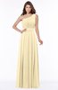 ColsBM Adeline Cornhusk Gorgeous A-line One Shoulder Zip up Floor Length Pleated Bridesmaid Dresses