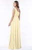 ColsBM Adeline Cornhusk Gorgeous A-line One Shoulder Zip up Floor Length Pleated Bridesmaid Dresses