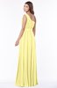 ColsBM Adeline Daffodil Gorgeous A-line One Shoulder Zip up Floor Length Pleated Bridesmaid Dresses