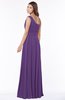 ColsBM Adeline Dark Purple Gorgeous A-line One Shoulder Zip up Floor Length Pleated Bridesmaid Dresses