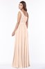 ColsBM Adeline Fresh Salmon Gorgeous A-line One Shoulder Zip up Floor Length Pleated Bridesmaid Dresses