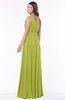 ColsBM Adeline Green Oasis Gorgeous A-line One Shoulder Zip up Floor Length Pleated Bridesmaid Dresses