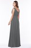 ColsBM Adeline Grey Gorgeous A-line One Shoulder Zip up Floor Length Pleated Bridesmaid Dresses