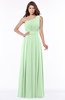 ColsBM Adeline Light Green Gorgeous A-line One Shoulder Zip up Floor Length Pleated Bridesmaid Dresses