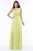 ColsBM Adeline Lime Sherbet Gorgeous A-line One Shoulder Zip up Floor Length Pleated Bridesmaid Dresses