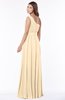 ColsBM Adeline Marzipan Gorgeous A-line One Shoulder Zip up Floor Length Pleated Bridesmaid Dresses