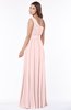 ColsBM Adeline Pastel Pink Gorgeous A-line One Shoulder Zip up Floor Length Pleated Bridesmaid Dresses