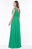 ColsBM Adeline Pepper Green Gorgeous A-line One Shoulder Zip up Floor Length Pleated Bridesmaid Dresses