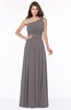 ColsBM Adeline Ridge Grey Gorgeous A-line One Shoulder Zip up Floor Length Pleated Bridesmaid Dresses