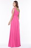 ColsBM Adeline Rose Pink Gorgeous A-line One Shoulder Zip up Floor Length Pleated Bridesmaid Dresses