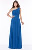 ColsBM Adeline Royal Blue Gorgeous A-line One Shoulder Zip up Floor Length Pleated Bridesmaid Dresses