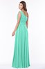 ColsBM Adeline Seafoam Green Gorgeous A-line One Shoulder Zip up Floor Length Pleated Bridesmaid Dresses