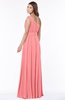 ColsBM Adeline Shell Pink Gorgeous A-line One Shoulder Zip up Floor Length Pleated Bridesmaid Dresses