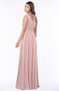 ColsBM Adeline Silver Pink Gorgeous A-line One Shoulder Zip up Floor Length Pleated Bridesmaid Dresses