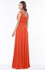 ColsBM Adeline Tangerine Tango Gorgeous A-line One Shoulder Zip up Floor Length Pleated Bridesmaid Dresses