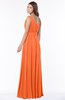 ColsBM Adeline Tangerine Gorgeous A-line One Shoulder Zip up Floor Length Pleated Bridesmaid Dresses