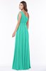 ColsBM Adeline Viridian Green Gorgeous A-line One Shoulder Zip up Floor Length Pleated Bridesmaid Dresses