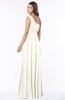 ColsBM Adeline Whisper White Gorgeous A-line One Shoulder Zip up Floor Length Pleated Bridesmaid Dresses