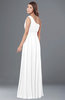 ColsBM Adeline White Gorgeous A-line One Shoulder Zip up Floor Length Pleated Bridesmaid Dresses