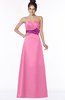 ColsBM Alyson Rose Pink Gothic A-line Strapless Sleeveless Flower Bridesmaid Dresses