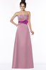 ColsBM Alyson Silver Pink Gothic A-line Strapless Sleeveless Flower Bridesmaid Dresses