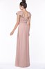ColsBM Siena Blush Pink Modern A-line Wide Square Short Sleeve Zip up Pleated Bridesmaid Dresses