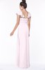 ColsBM Siena Blush Modern A-line Wide Square Short Sleeve Zip up Pleated Bridesmaid Dresses