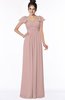 ColsBM Siena Bridal Rose Modern A-line Wide Square Short Sleeve Zip up Pleated Bridesmaid Dresses