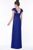 ColsBM Siena Electric Blue Modern A-line Wide Square Short Sleeve Zip up Pleated Bridesmaid Dresses